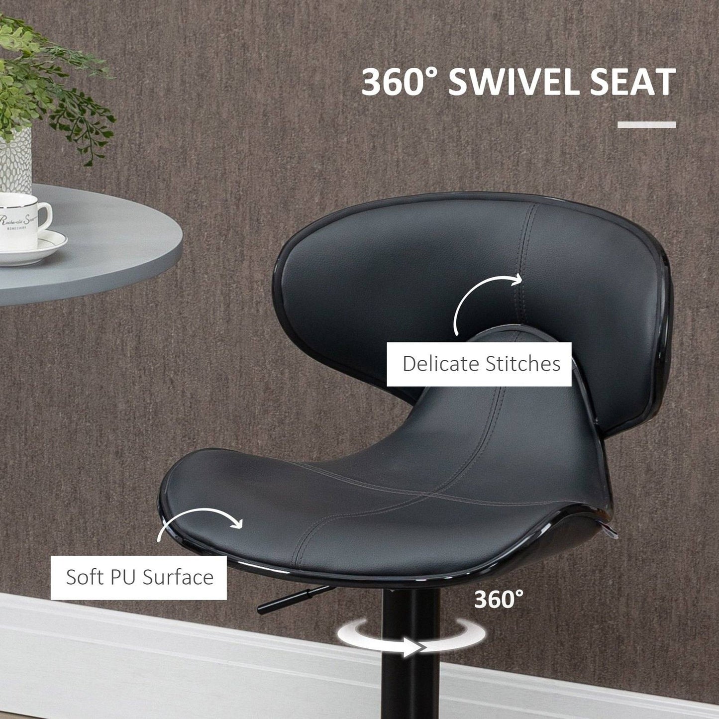 Adjustable Swivel Bar Stools Set of 2