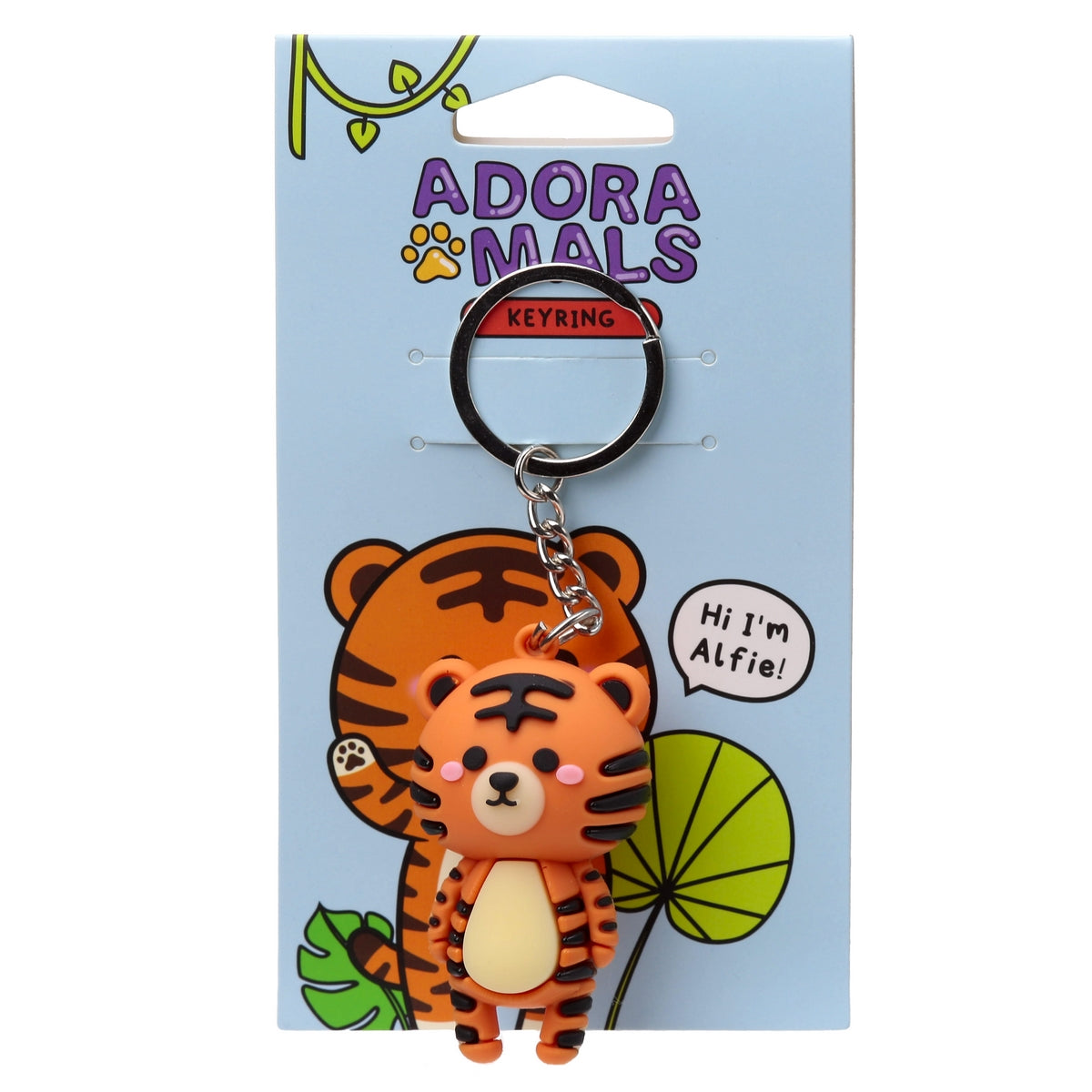 Adoramals Alfie The Tiger 3D Keyring