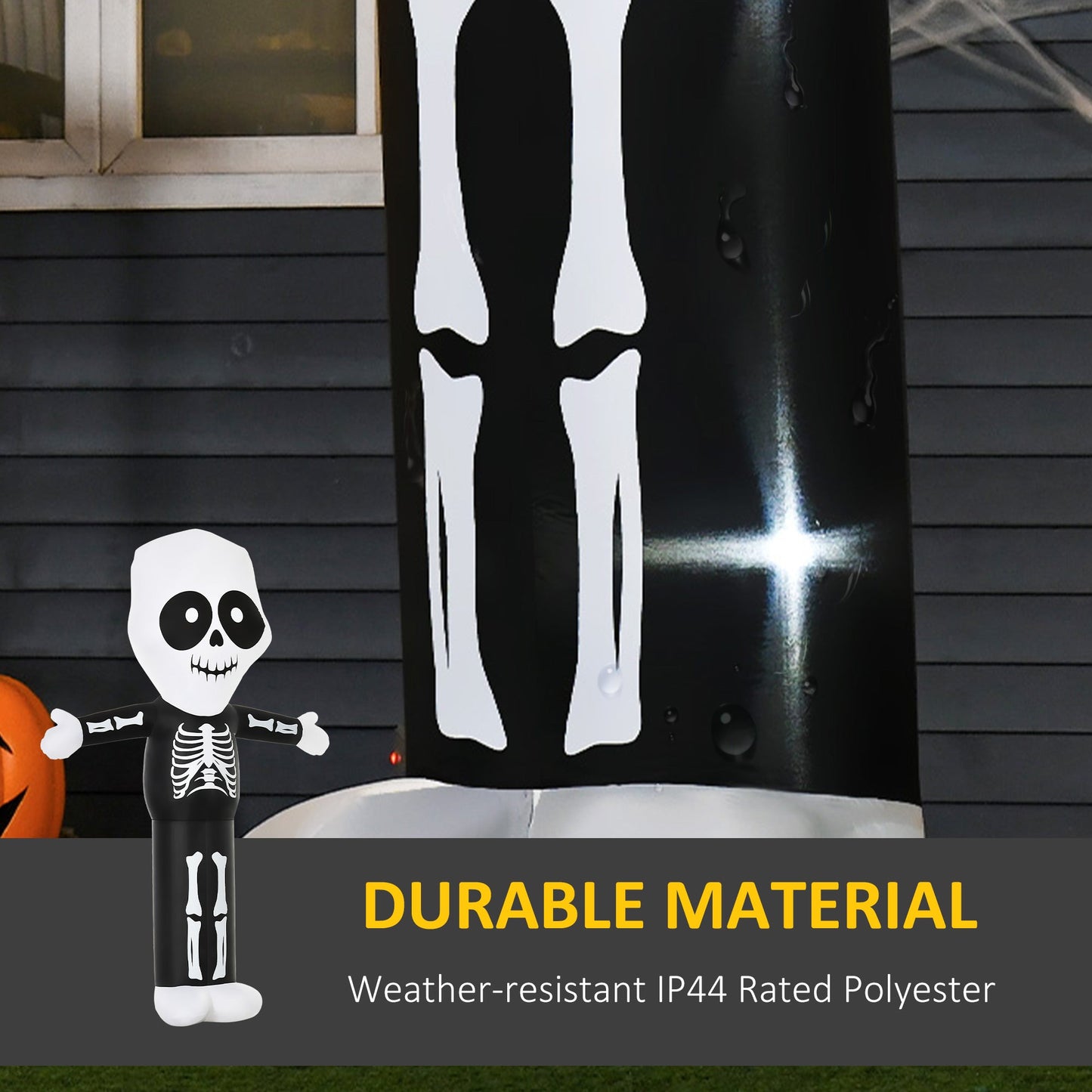 3m Halloween Inflatable Skeleton Ghost Decoration Lighted for Indoor Outdoor