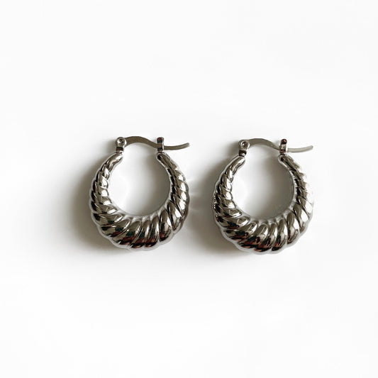Diera Luxe Silver Hoops
