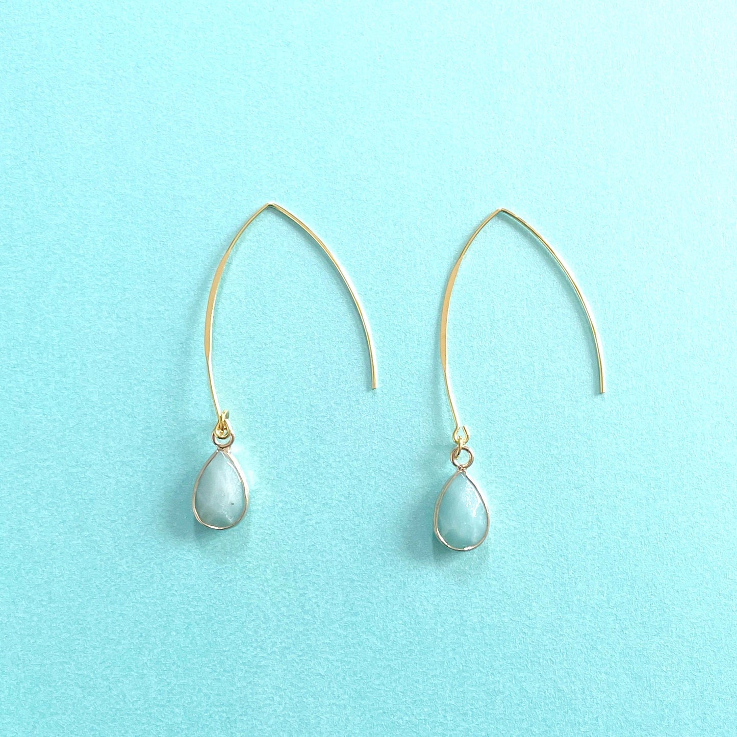 Camille Faceted Amazonite Crystal Earrings