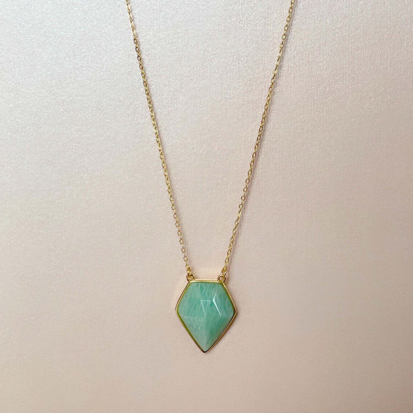 Athena Luxe Faceted Amazonite Necklace