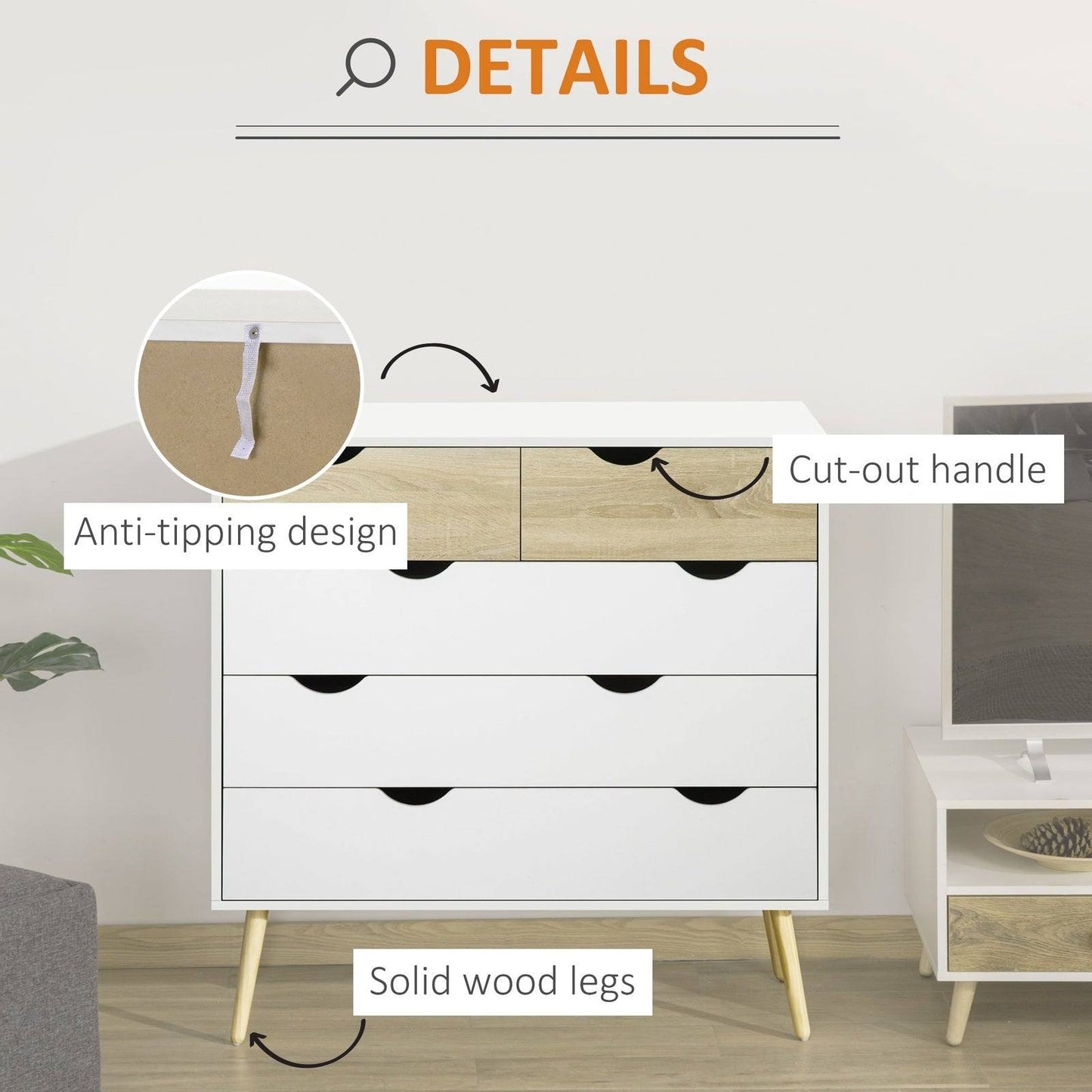 Nordic Style Chest Of Drawers