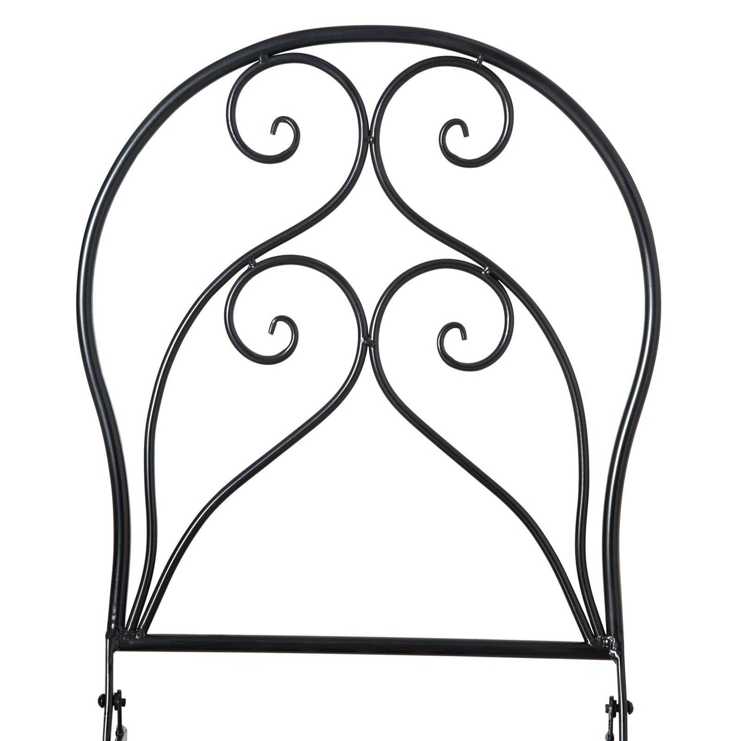 3-Piece Garden Bistro Set with Coffee Table and 2 Folding Chairs