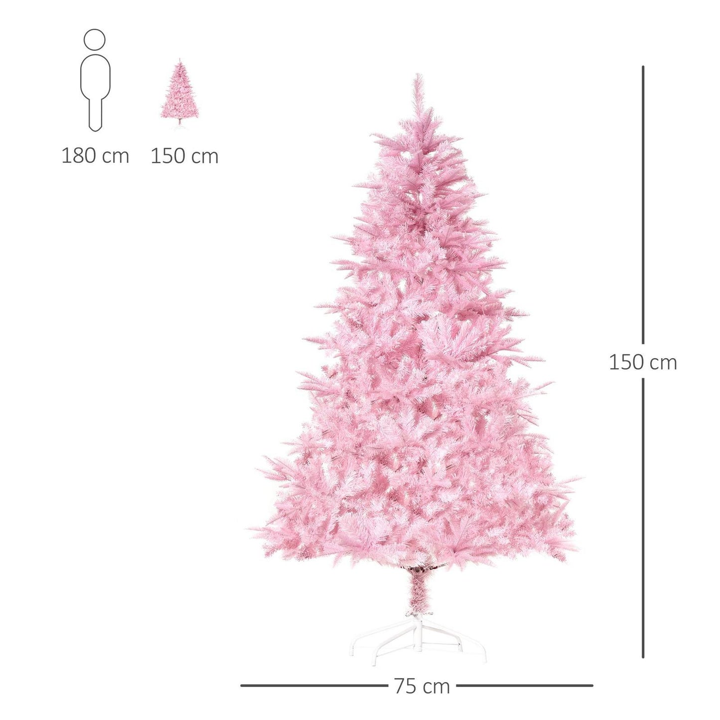 5FT Artificial Christmas Tree Holiday Xmas Holiday Tree Decoration with Automatic Open