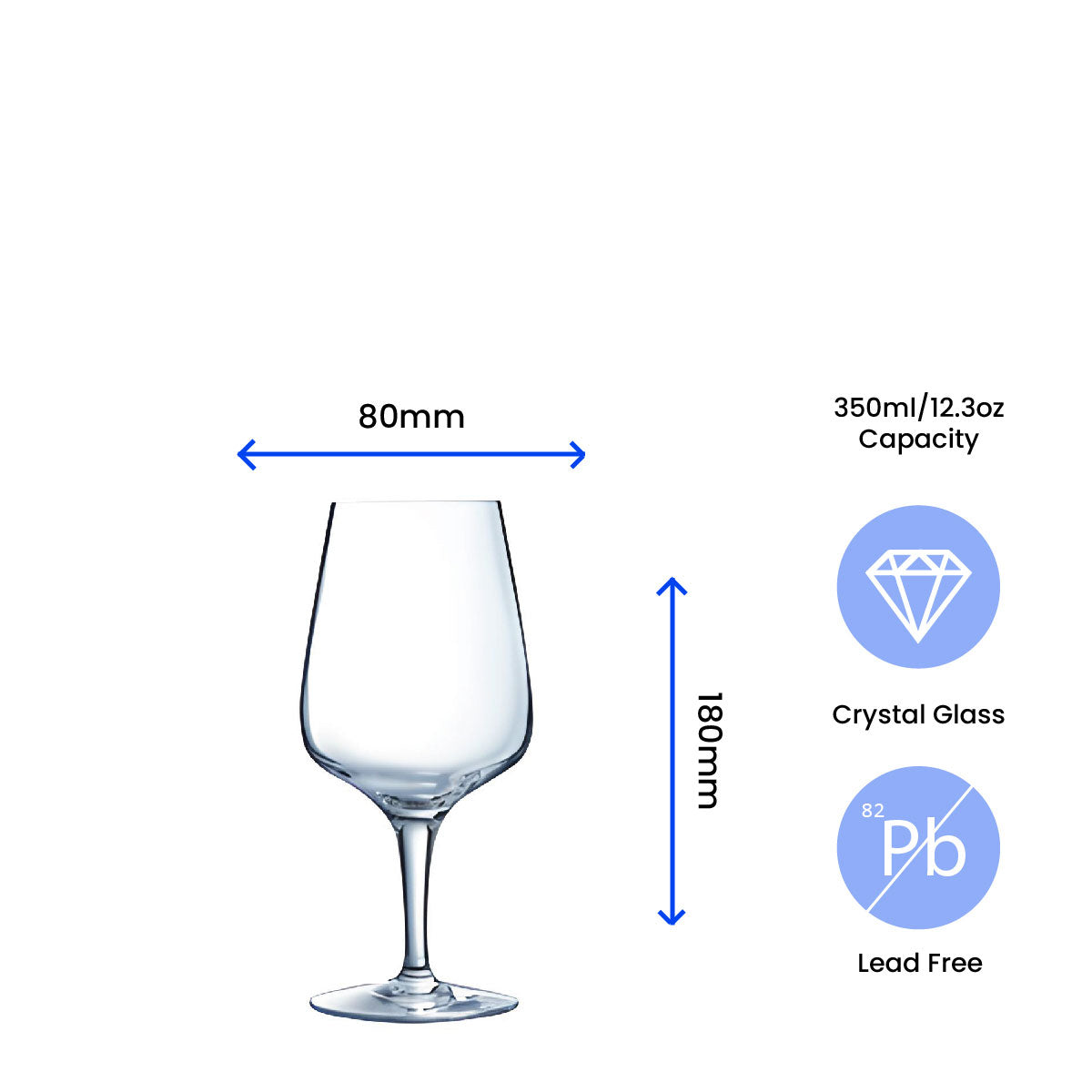 Personalised Engraved Crystal Red Wine Glasses Gift Boxed for Wedding Birthday & Christmas