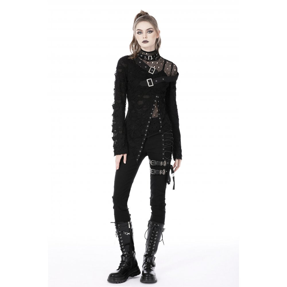 Dark In Love Gothic Fashion Womenswear Nola Long Sleeve Top