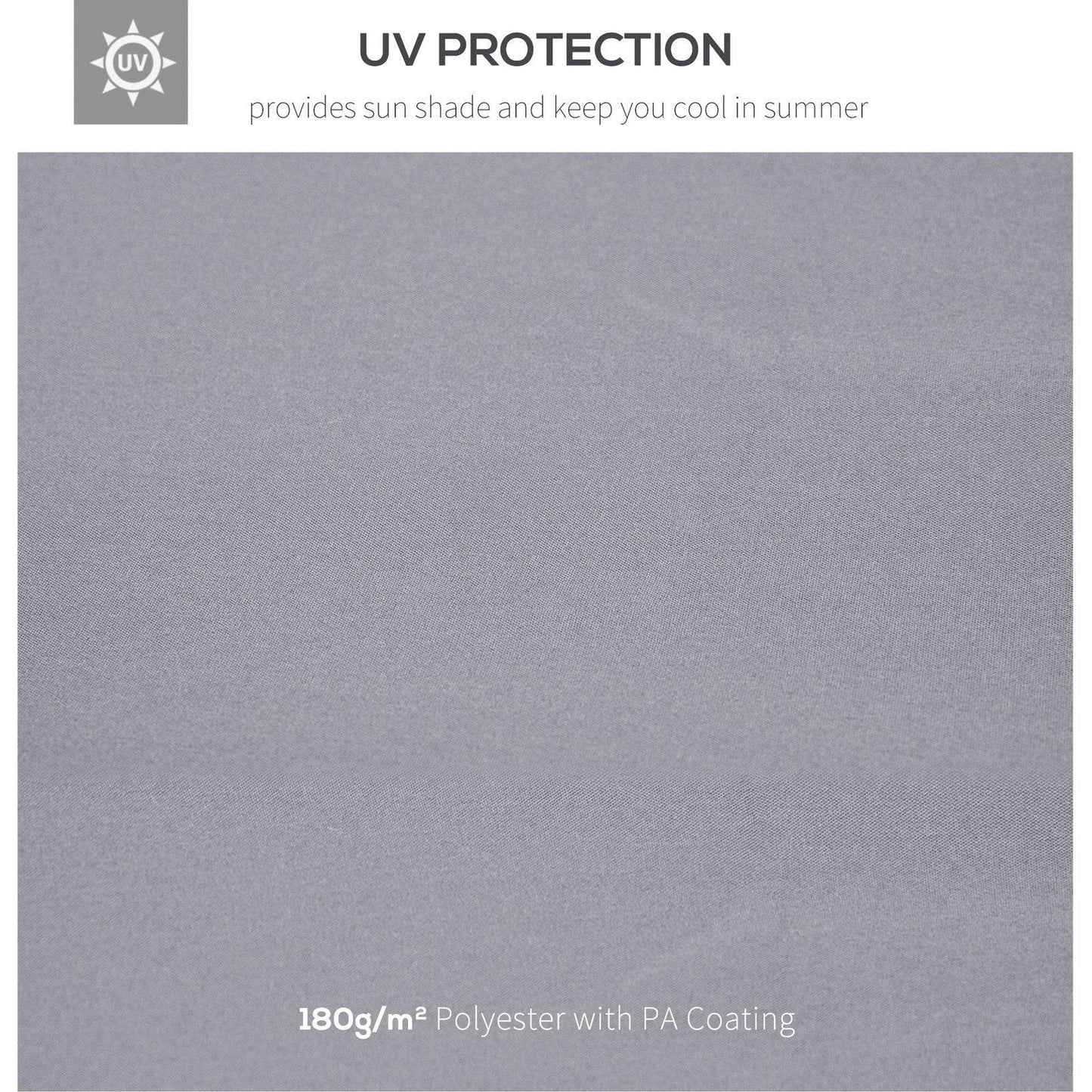 3M Gazebo Top Cover Double Tier Canopy Replacement Pavilion Roof Light Grey