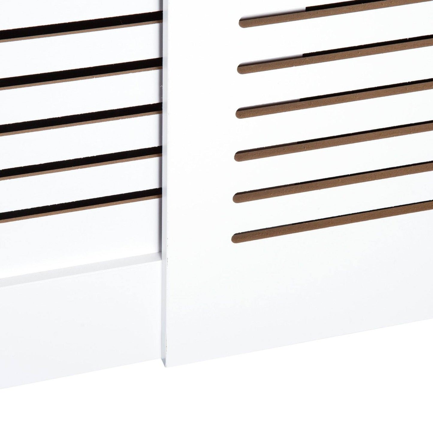 145-210L x 21W x 83H cm Extendable Medium-density fibreboard Radiator Cover - White