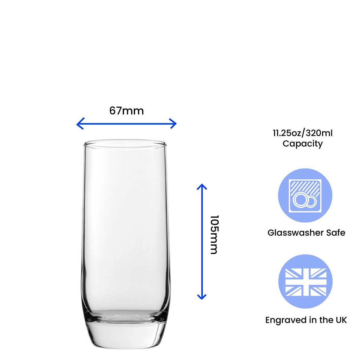 Engraved Beer Glasses Set with Premium Satin Lined Gift Box and Personal Message