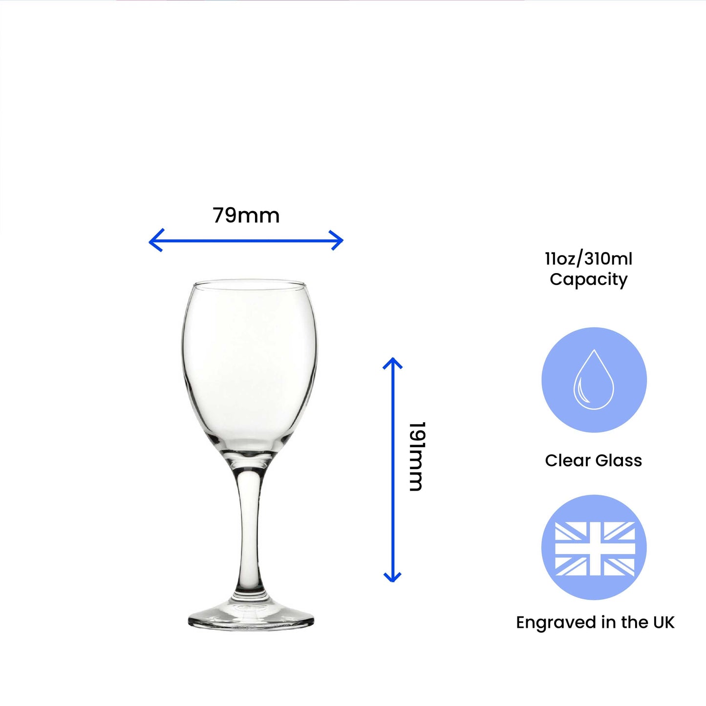 Happy 21st Birthday Modern Design - Engraved Novelty Wine Glass