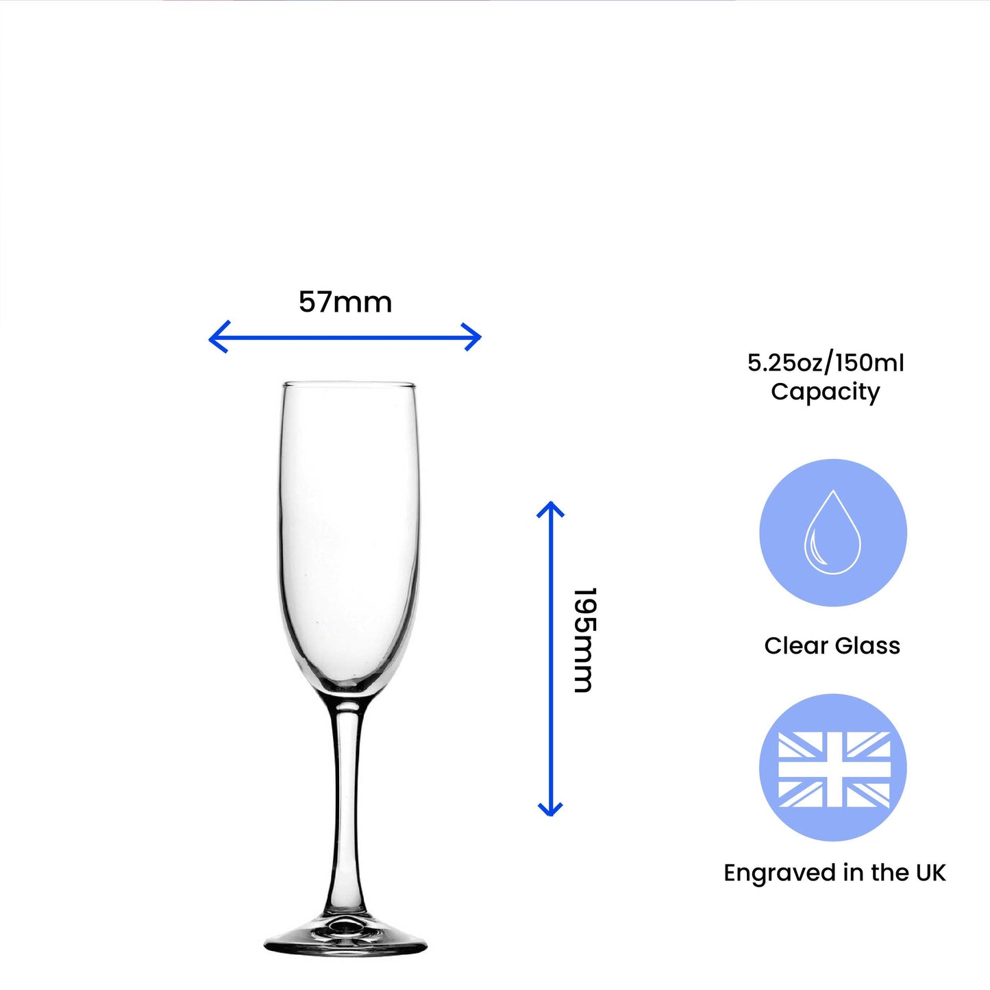 Engraved Champagne Flute Personalized Glassware for Special Occasions and Gifts