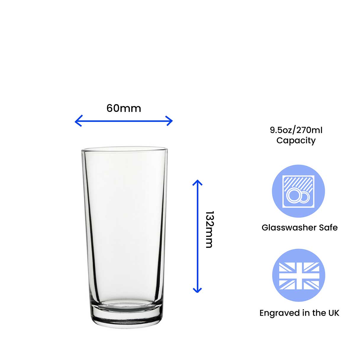 Engraved Alanya Long Drink 9.5oz/280ml Hiball, Any Message