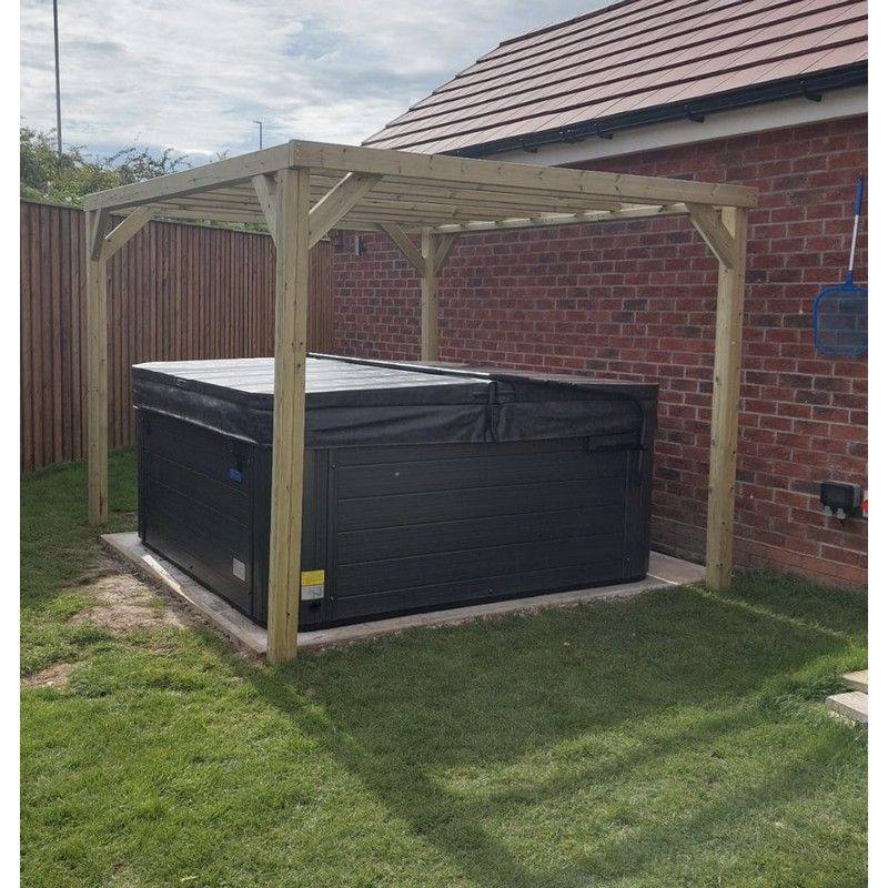 Stalwart Garden Pergola by Croft 2.4 x 2.4M Slatted