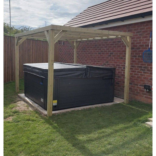 Stalwart Garden Pergola by Croft 2.4 x 2.4M Slatted