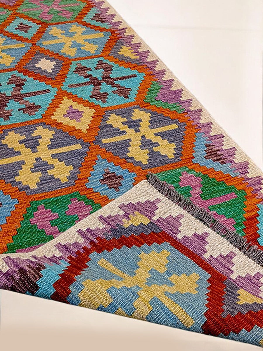 Maimana Afghanistan Kilim Rug - 287 x 79 cm