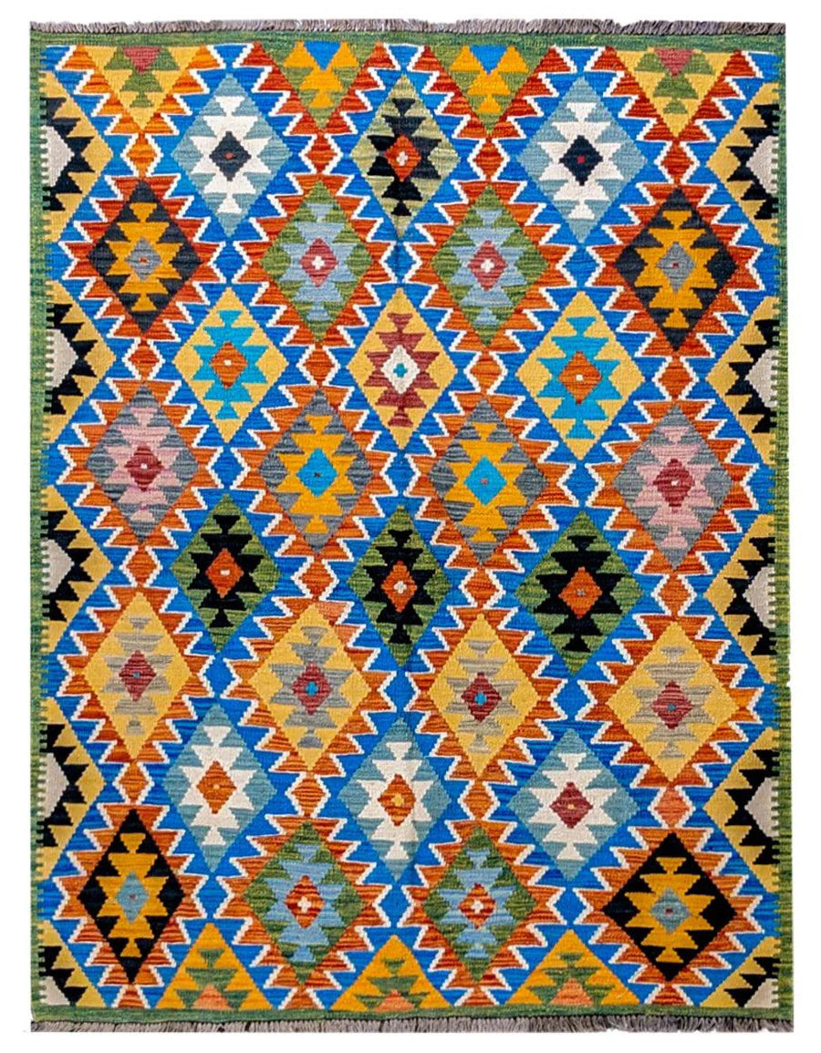 Maimana Afghanistan Kilim Rug - 208 x 150 cm