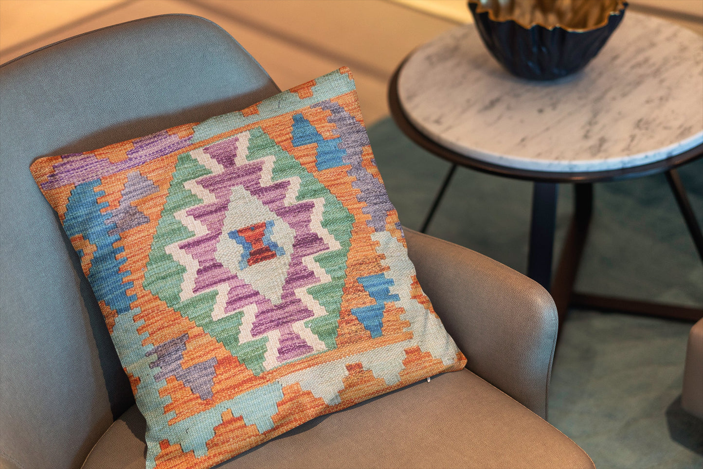 Afghan Kilim Cushion Cover - 45 x 45 cm
