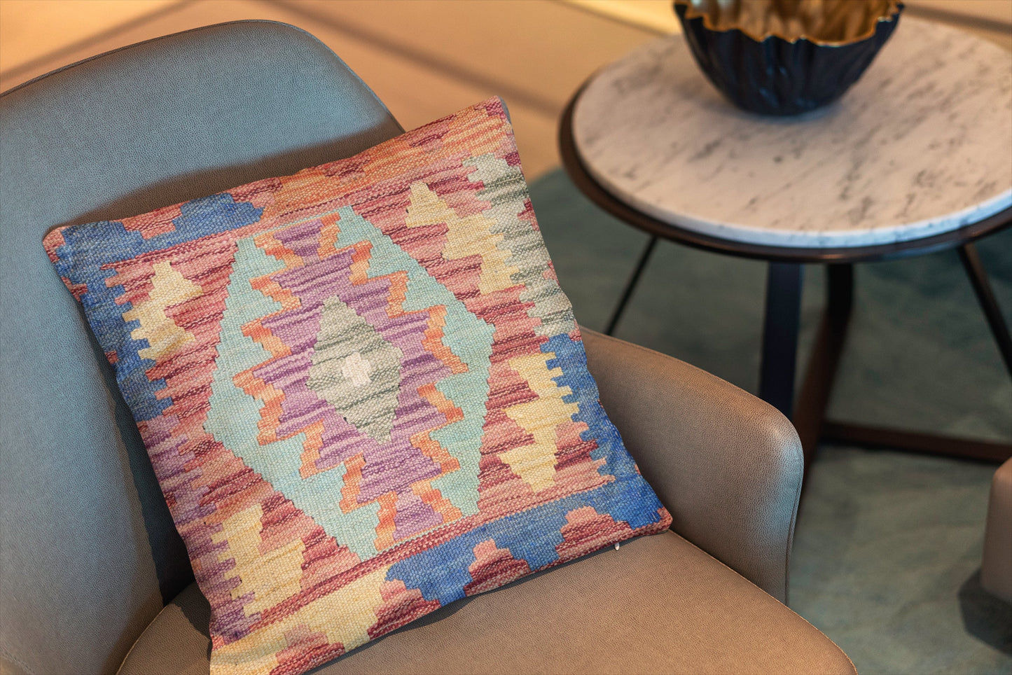 Afghan Kilim Cushion Cover - 45 x 45 cm