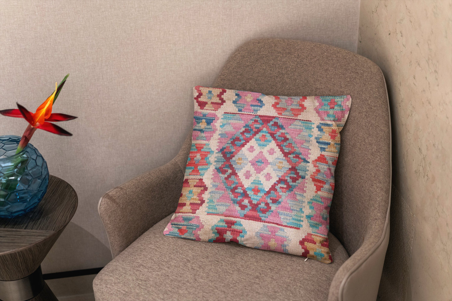 Afghan Kilim Cushion Cover - 45 x 45 cm