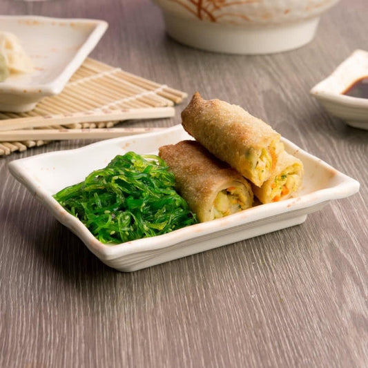Gold Orchid Rectangular Melamine Wave Plate -12/Pack