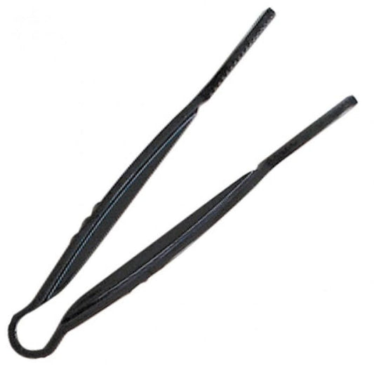 Polycarbonate Black Flat Grip Tongs 305mm