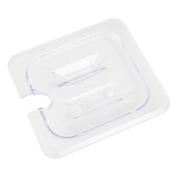 GN 1/6 Polycarbonate Gastronorm Notched Lid Clear