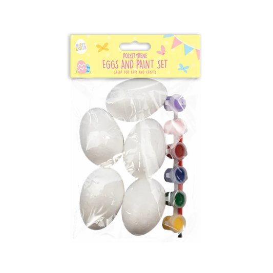 Wholesale Easter Polystyrene Eggs And Paint Set - (Case of 24)