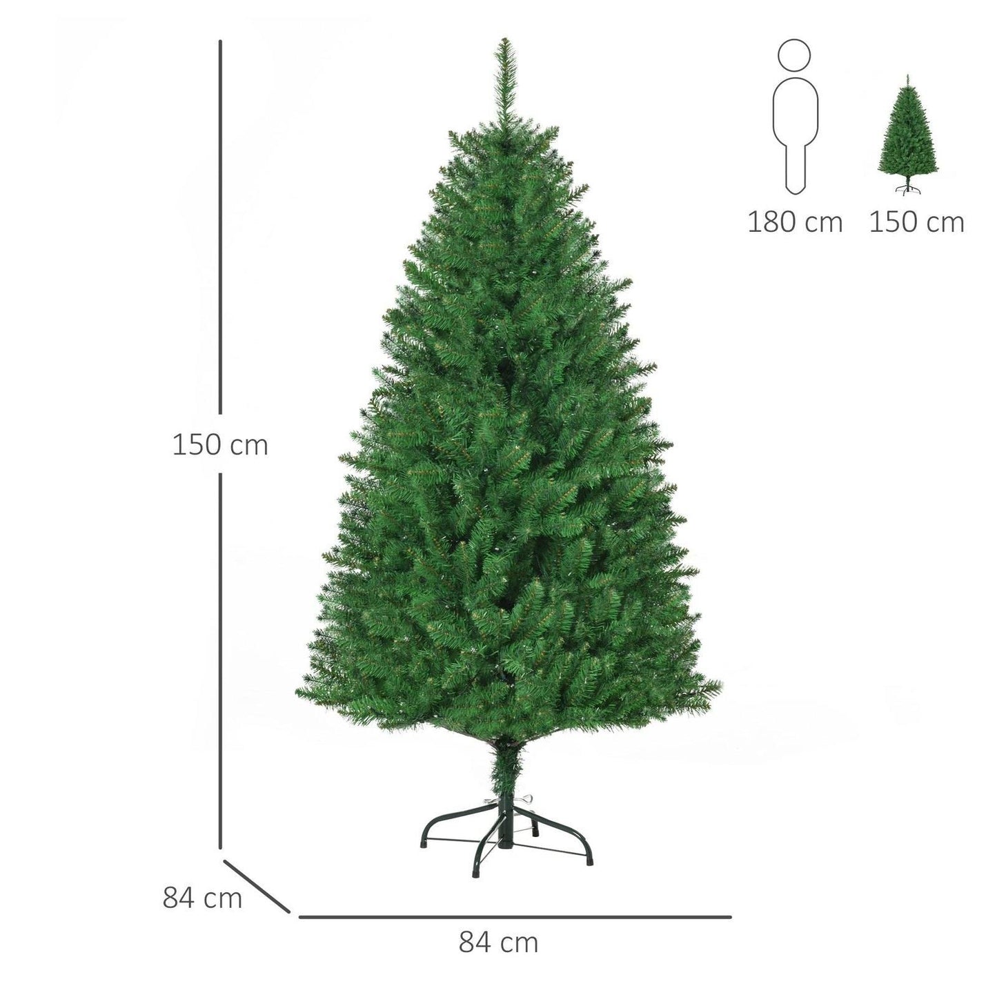 5FT Christmas Tree Warm White LED Light Holiday Home Decoration