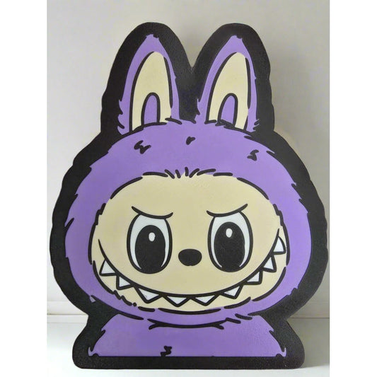 Purple Labubu LED Lightbox – battery powered Pop Mart display