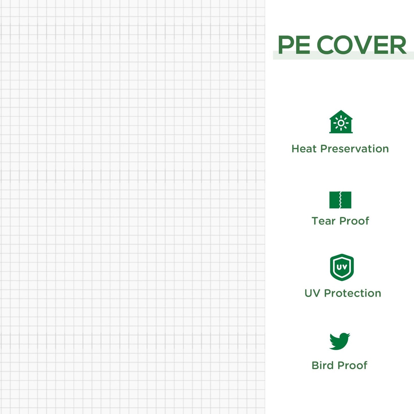 Mini Small Greenhouse with Steel Frame & PE Cover & Zippered Window Poly tunnel Steeple for Plants Vegetables