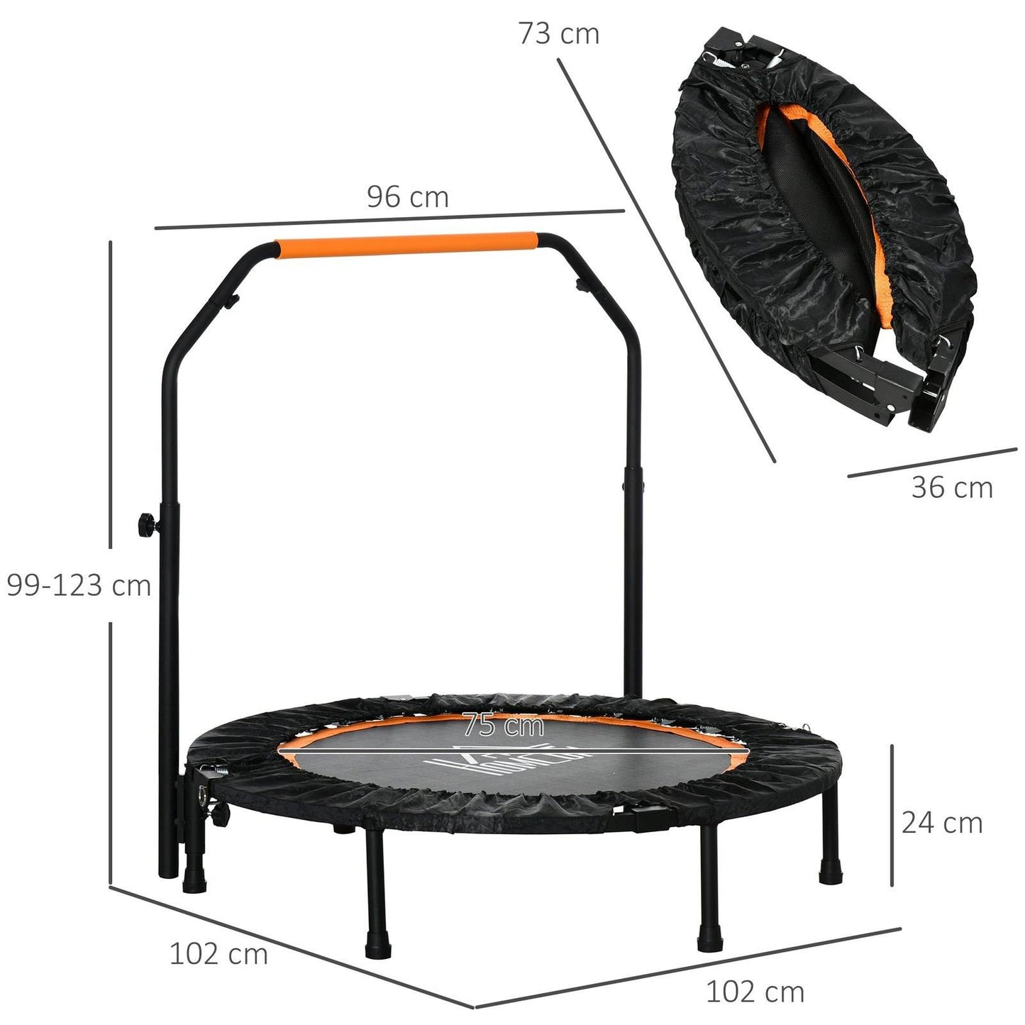 40'' Foldable Mini Trampoline