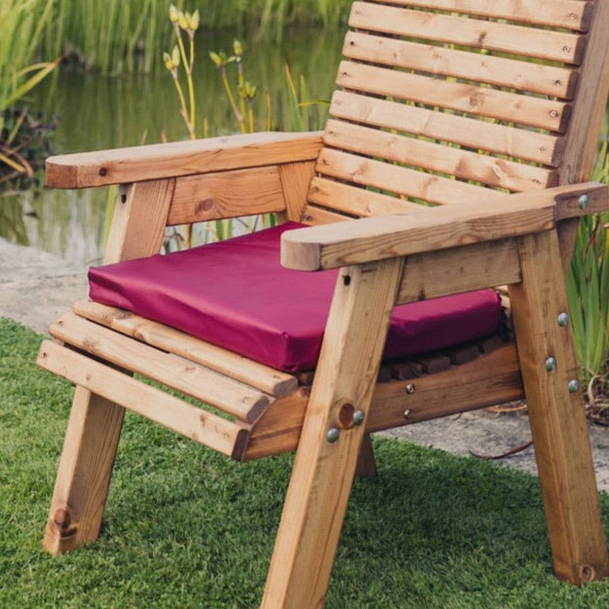 Amesbury Burgundy Waterproof Seat Cushion by Churnet Valley - R1C