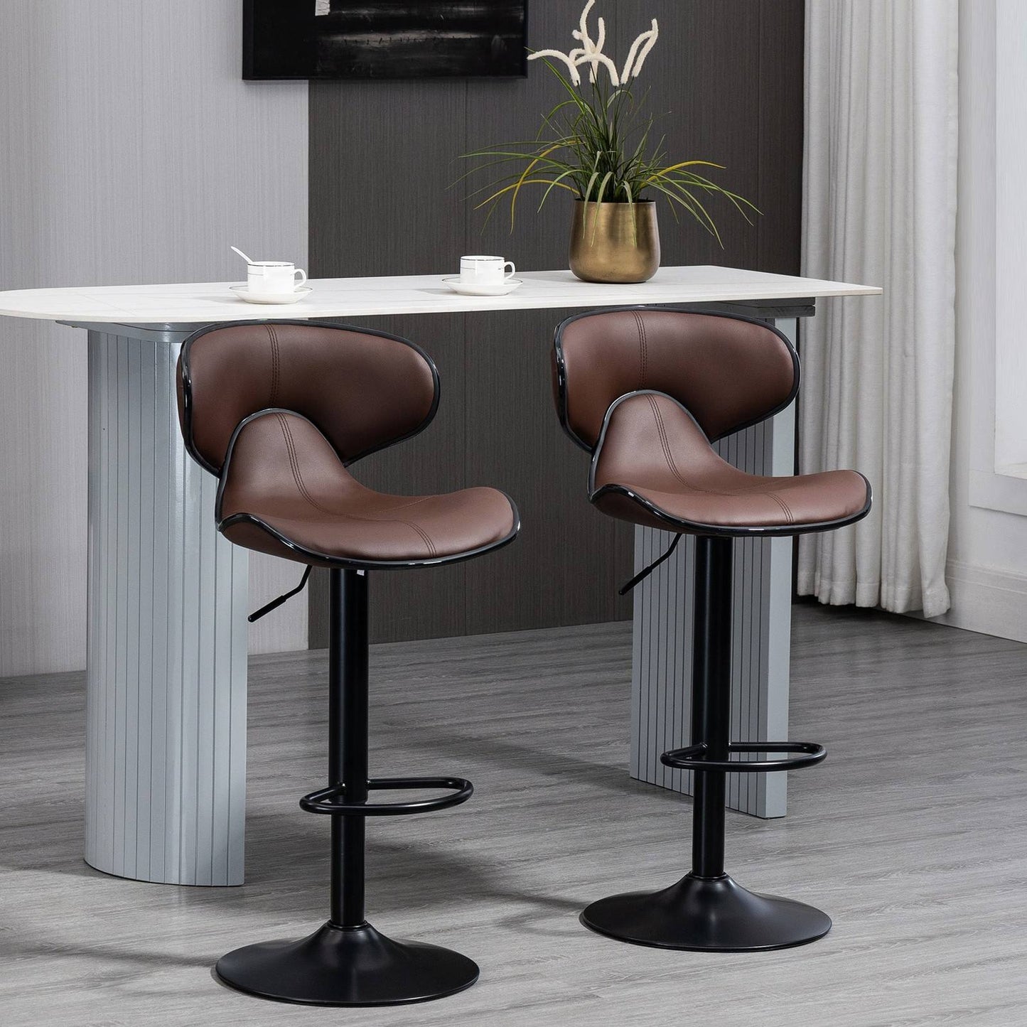 Adjustable Swivel Bar Stools Set of 2
