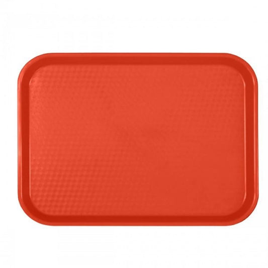 Rectangular Fast Food Serving Tray Red Small - 345mm x 265mm (10 ½in x 13in)