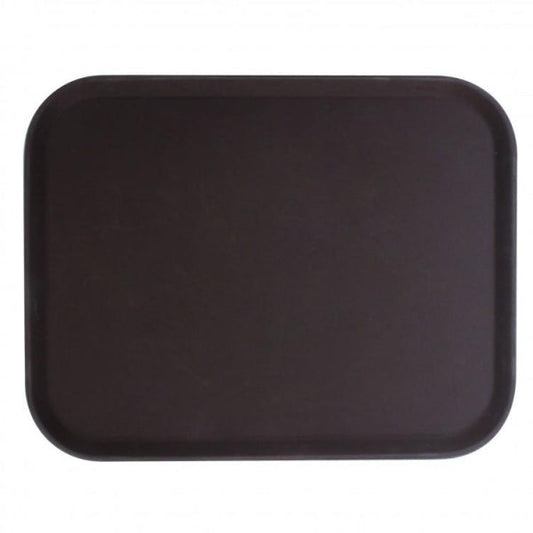 Rectangular Brown Fiberglass Serving Tray 356mm x 457mm