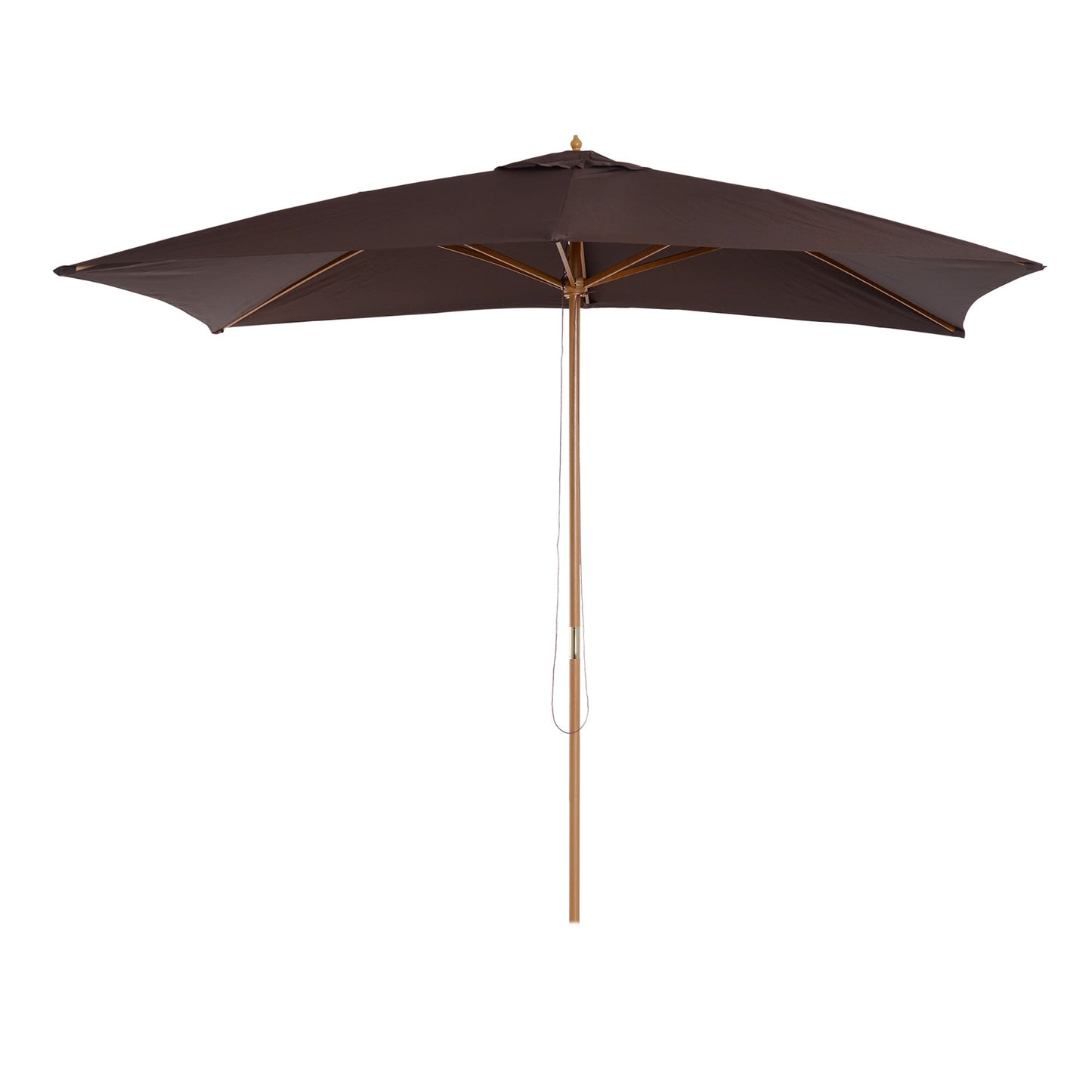 2 x 3m Wooden Garden Parasol Umbrella Outdoor Sun Shade Canopy