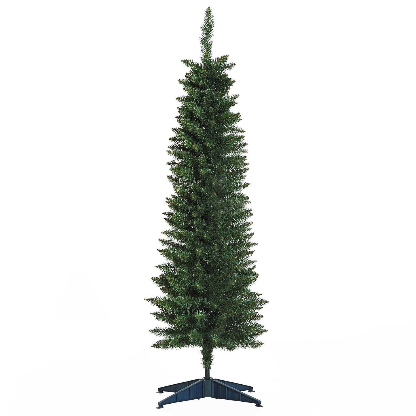 5FT Artificial Pine Pencil Slim Tall Christmas Tree with 294 Branch Tips Xmas Holiday Décor with Stand Green