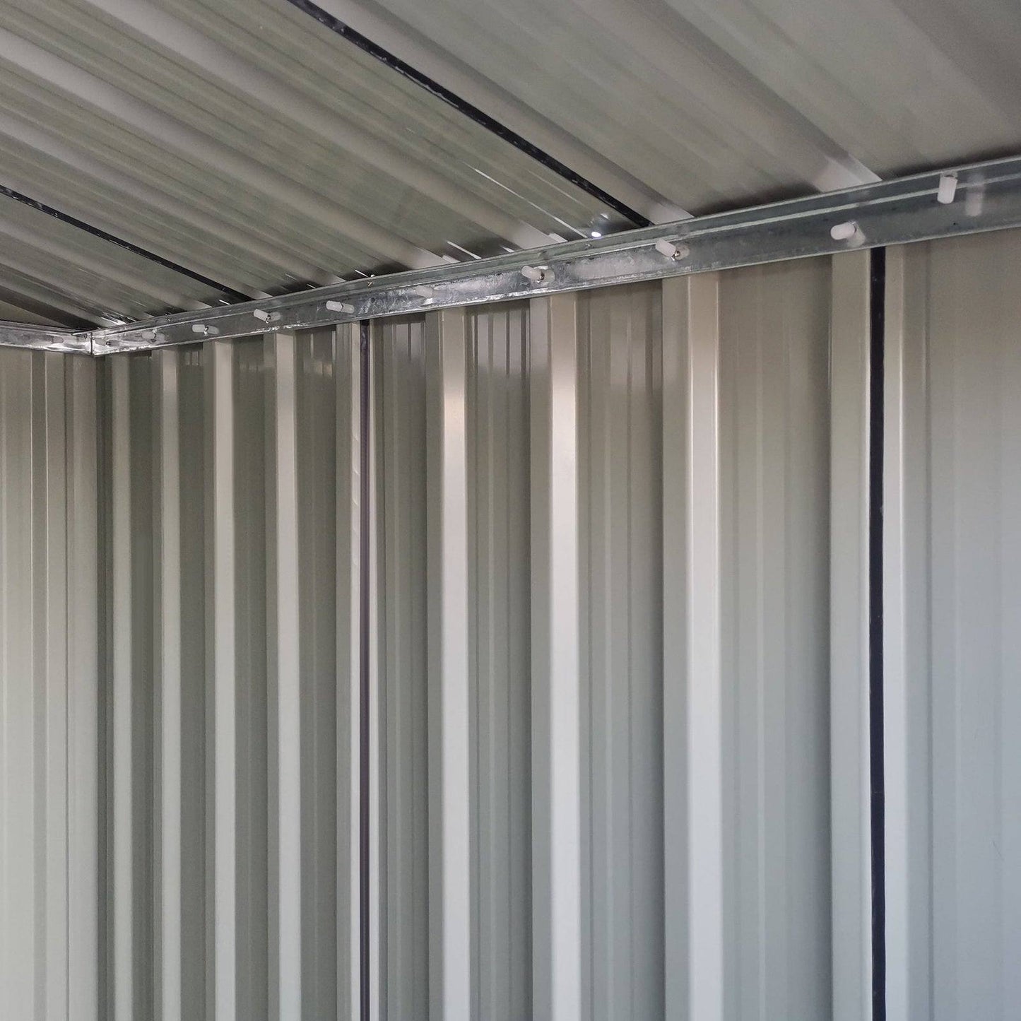 Galvanised 5 x 4' Single Door Apex Shed Steel Grey by Steadfast