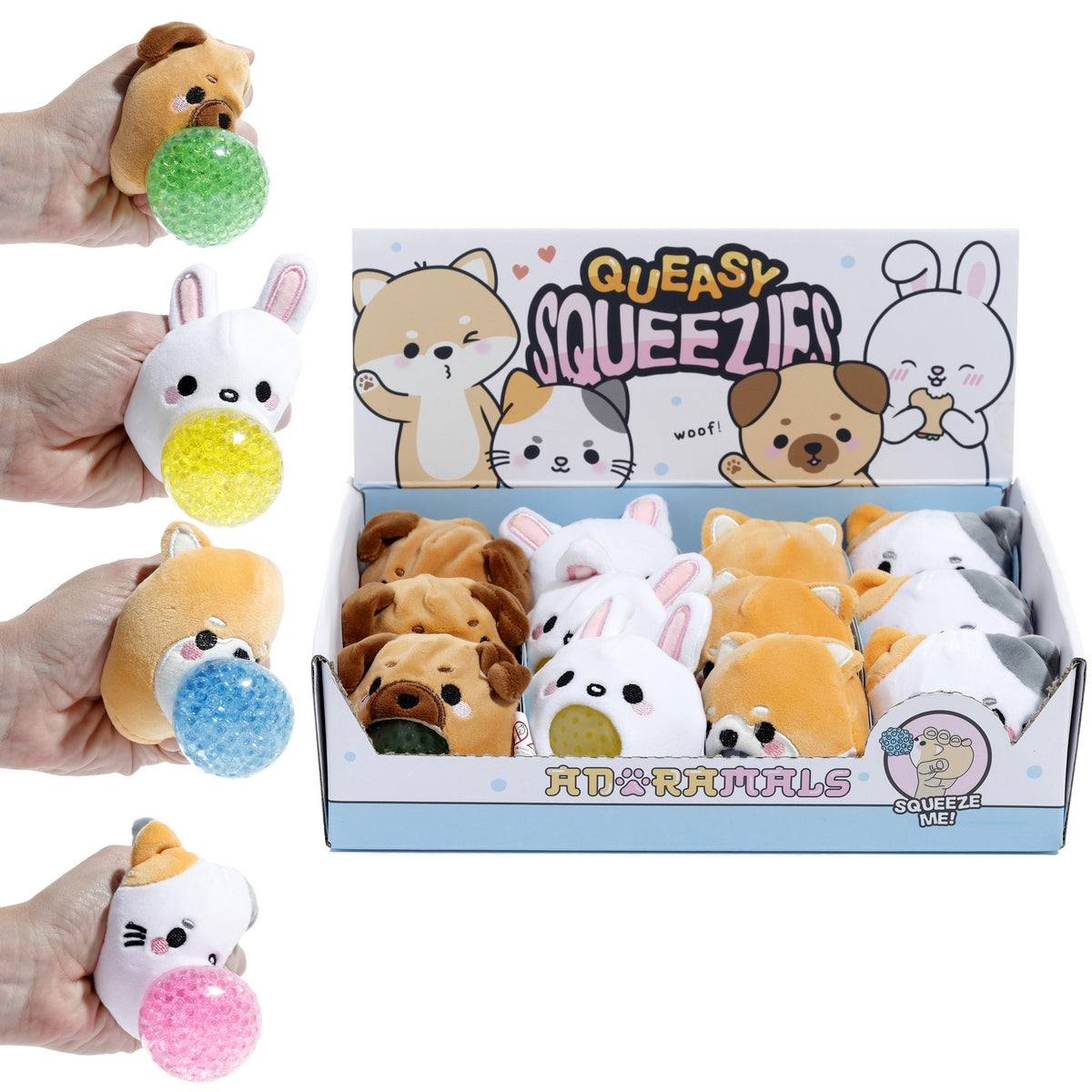 Adoramals Queasy Squeezies Pets Plush Toy - Assorted