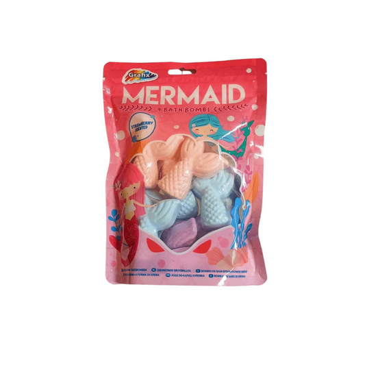 Wholesale Strawberry Scented Mermaid Bath Bombs - (Case of 12)