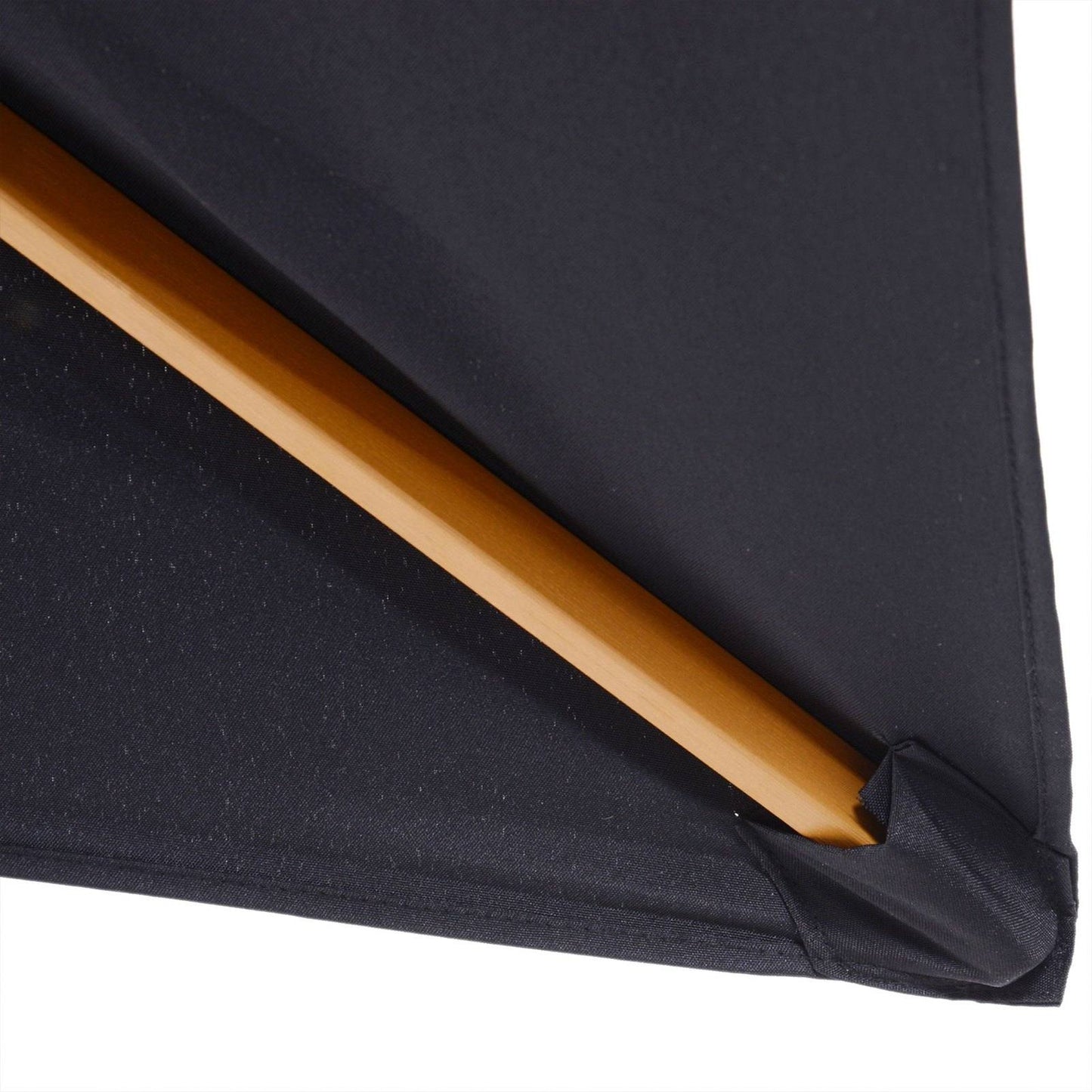 2 x 3m Wooden Garden Parasol Umbrella Outdoor Sun Shade Canopy