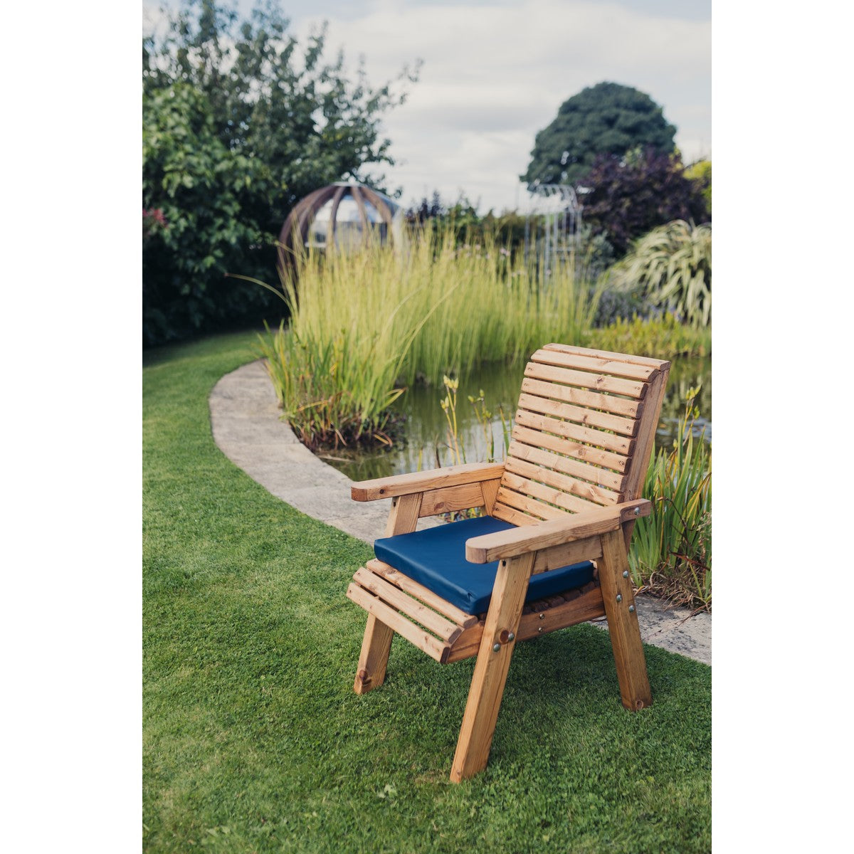 Amesbury Garden Cushion by Churnet Valley with Blue Cushions - N1C-2 N2C-2