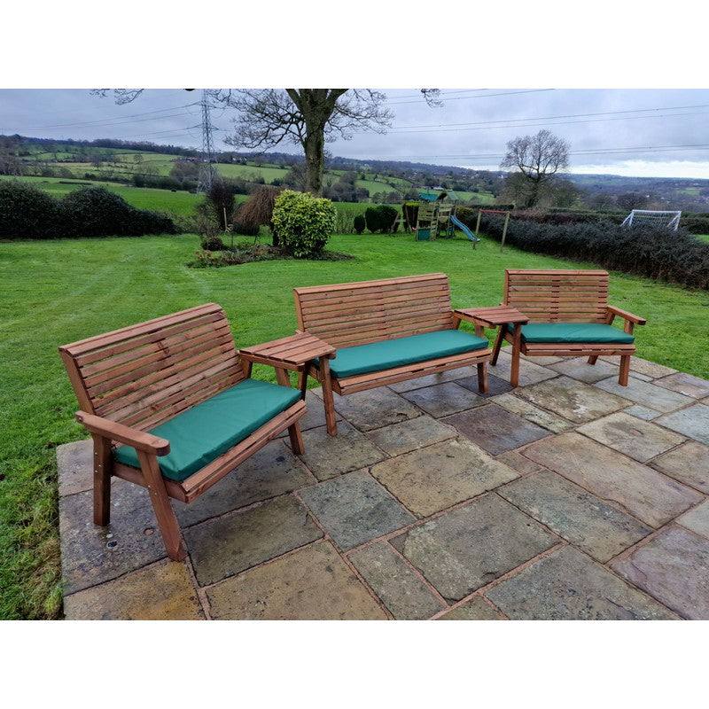 Swedish Redwood Angled Garden Tete a Tete by Croft - 7 Seats