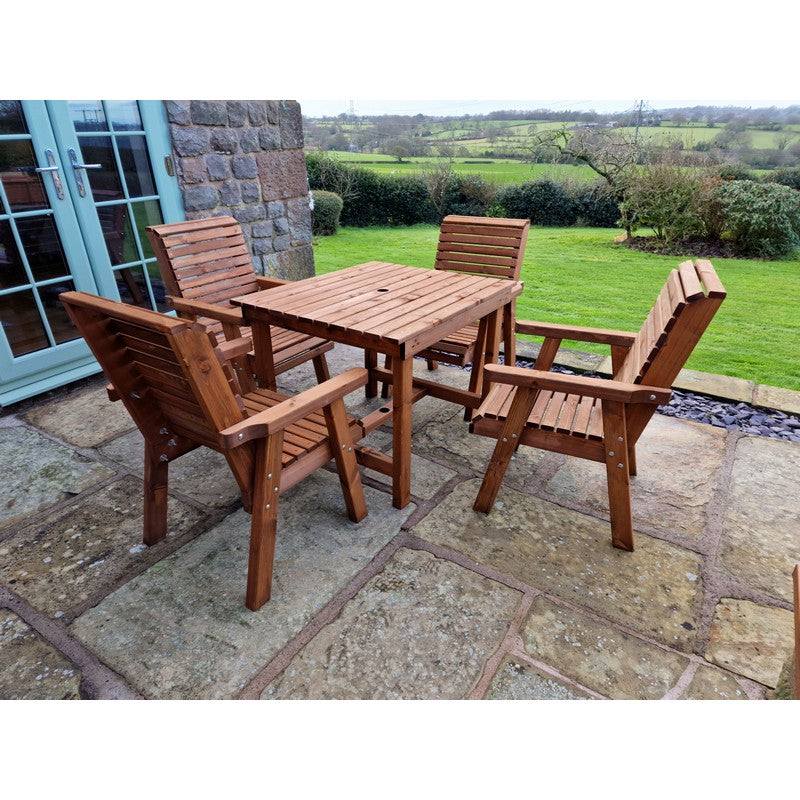 Swedish Redwood Garden Furniture Set by Croft - 4 Seat