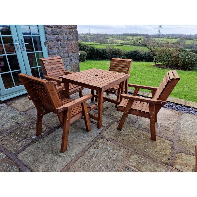 Swedish Redwood Garden Furniture Set by Croft - 4 Seat