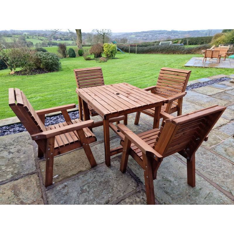 Swedish Redwood Garden Furniture Set by Croft - 4 Seat