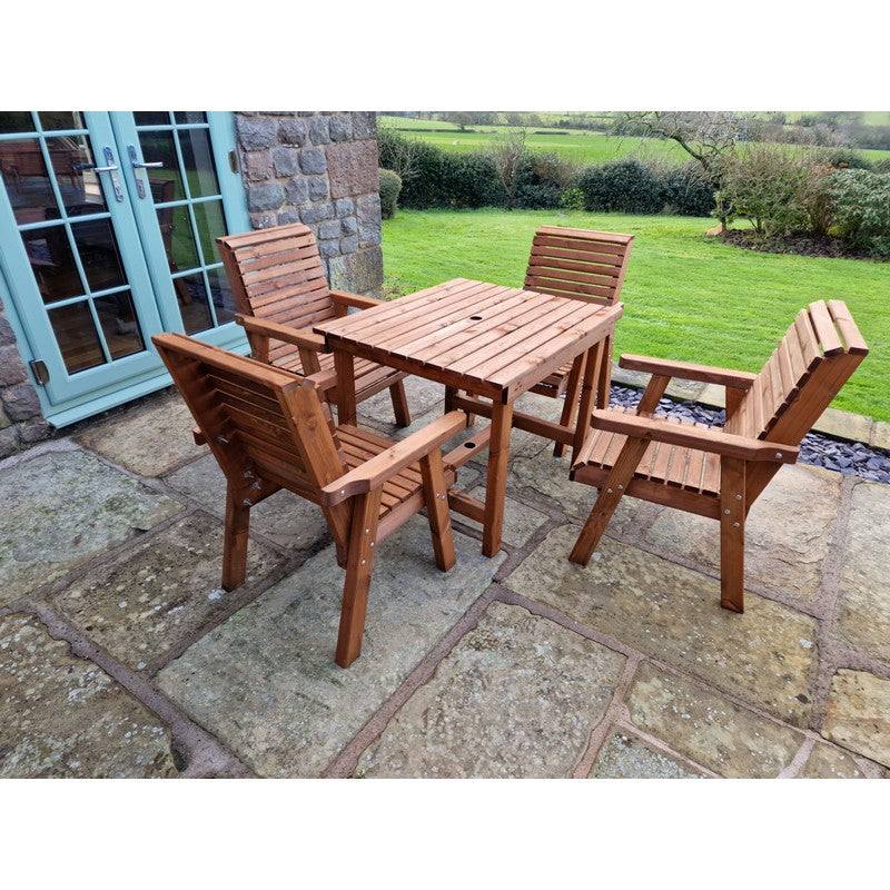Swedish Redwood Garden Furniture Set by Croft - 4 Seat