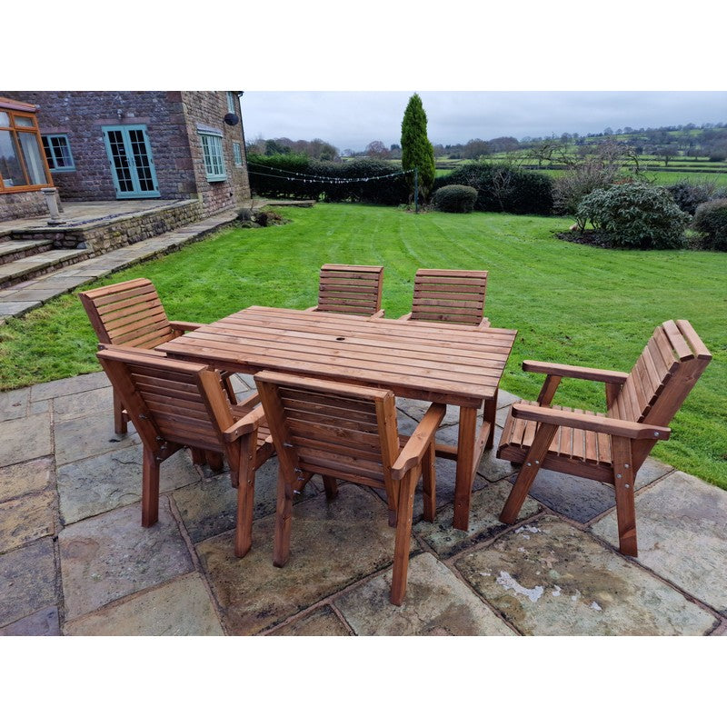 Swedish Redwood Garden Furniture Set by Croft - 6 Seat