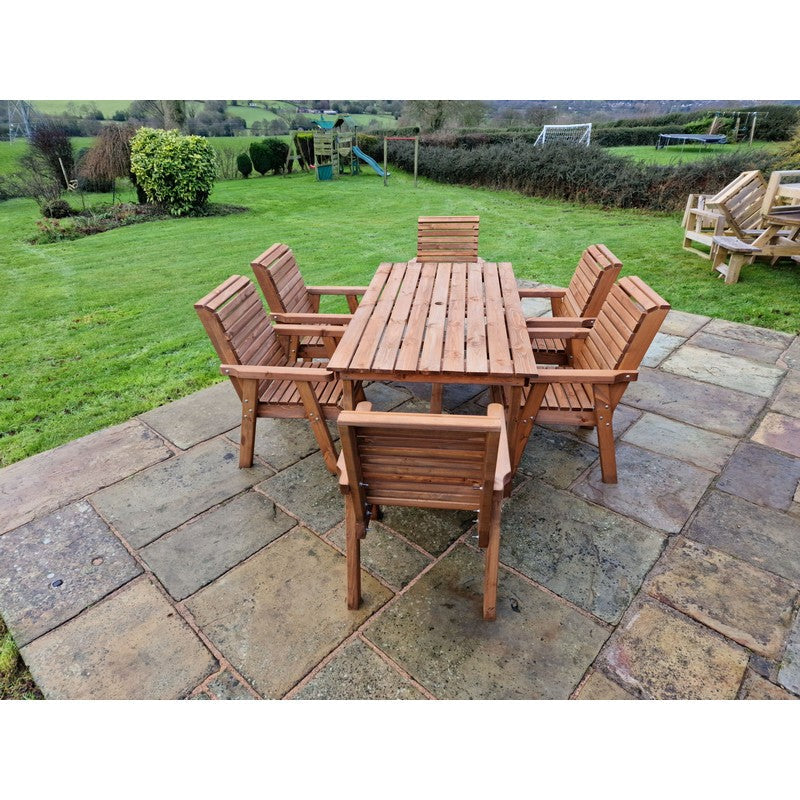 Swedish Redwood Garden Furniture Set by Croft - 6 Seat